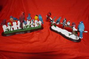 lot 42 image: Two bird group statues-Danbury Mint