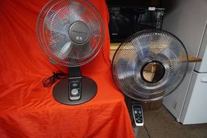 lot 50 image: Two Rowenta fans, one floor model & table top