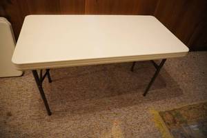 lot 153 image: Two Lifetime Poly folding tables 2 x 4 in length