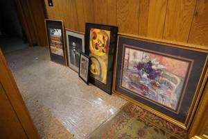lot 158 image: Five various size pictures, one water color Framed &amp Matted