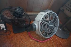 lot 169 image: Two circulating fans
