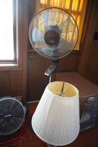 lot 170 image: Rowenta Floor fan and lamp