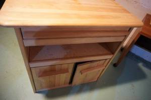 lot 183 image: Wood Pine Cupboard, two doors, one drawer