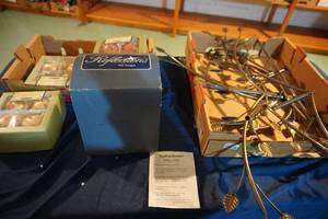 lot 209 image: Metal Aspen tree and ornaments