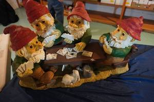 lot 219 image: Four Gnomes playing cards