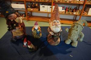 lot 220 image: 3 large Gnomes & 3 small ones