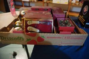 lot 249 image: Christmas butter knives, bulbs & more