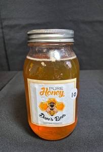 lot 10 image: 1 Quart Daves Bees Honey, Clear Lake, MN