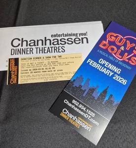 lot 12 image: Chanhassen Gift Certificate - Dinner and Show for Two