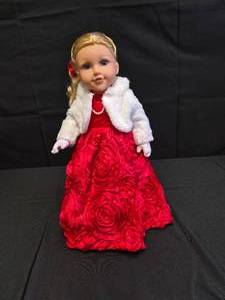 lot 32 image: 18 Doll with Stand
