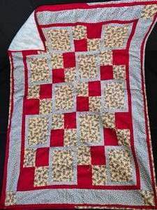 lot 33 image: Sock Monkey Quilt 40 x 58