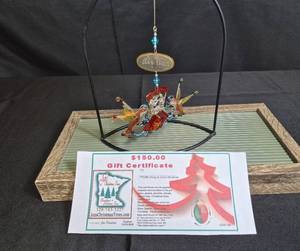 lot 58 image: Jans Trees Ornament with Stand and $150 Certificate