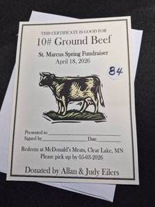lot 84 image: 10 lbs Local Ground Beef