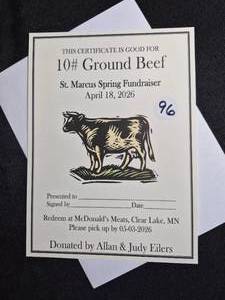 lot 96 image: 10 lbs Local Ground Beef