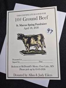 lot 97 image: 10 lbs Local Ground Beef