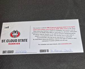 lot 104 image: St. Cloud State Huskies One General Admission Ticket