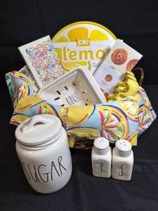 lot 108 image: Lemon Theme Rae Dunn Kitchen Basket