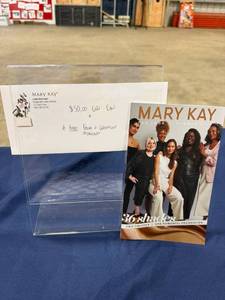 lot 18 image: $50 dollar gift card for Mary Kay. Facial and glamour makeover.