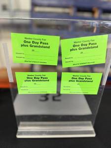 lot 35 image: 4 Meeker County Fair One Day Pass Plus Grandstand