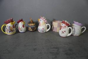 lot 13 image: Assorted Chicken Pitchers and more