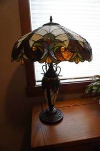 lot 144 image: Lead glass lamp-16 D & 24 T