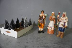 lot 221 image: Five Christmas Trees and Pilgrims