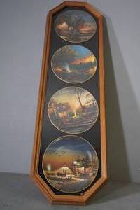 lot 275 image: 4 Terry Redlin framed plates
