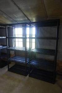 lot 95 image: 2) Five shelf Poly racks 2 x 4