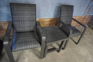 lot 94 image: Two Patio chairs and table