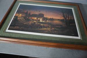 lot 64 image: Terry Redlin Total Comfort framed & matted 42 W