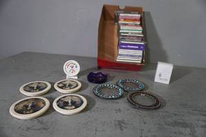 lot 297 image: CDs,(old time,) coasters, humidity tester