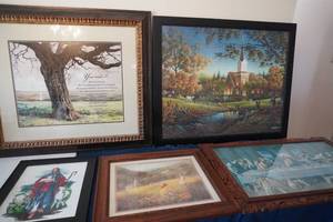 lot 175 image: Terry Redlin Puzzle pic, 4 other pictures