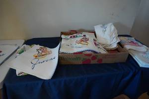 lot 208 image: Table cloths-old fashioned