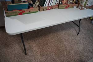 lot 241 image: Foldable 6  x 29 12 Fiberglass table