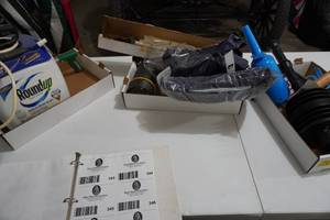 lot 343 image: Rainsuits, Roundup, sprayer & garden items
