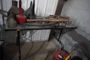 lot 22 image: Folding table-METAL TOP-4x2x31 tall
