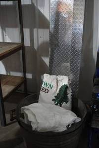 lot 24 image: 2 Washtubs, grass feeder, diamond plate panels for trailer