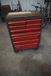 lot 48 image: Craftsman Nine drawer roller tool cabinet