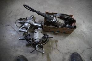 lot 52 image: HD B & D angle grinder & 2) 12 electric drills