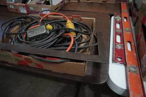 lot 65 image: 2) Levels, square, extension cords