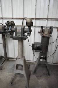 lot 94 image: Two grinders on stands, Craftsman 13 hp