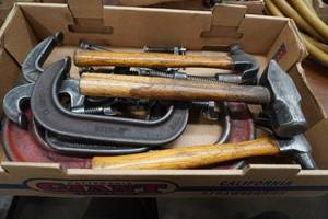 lot 133 image: Hammers and C-Clamps