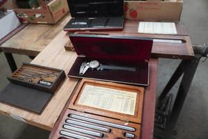 lot 382 image: Starrett 14 Calipers, Dial Calipers, Inside Mics and Depth gauge